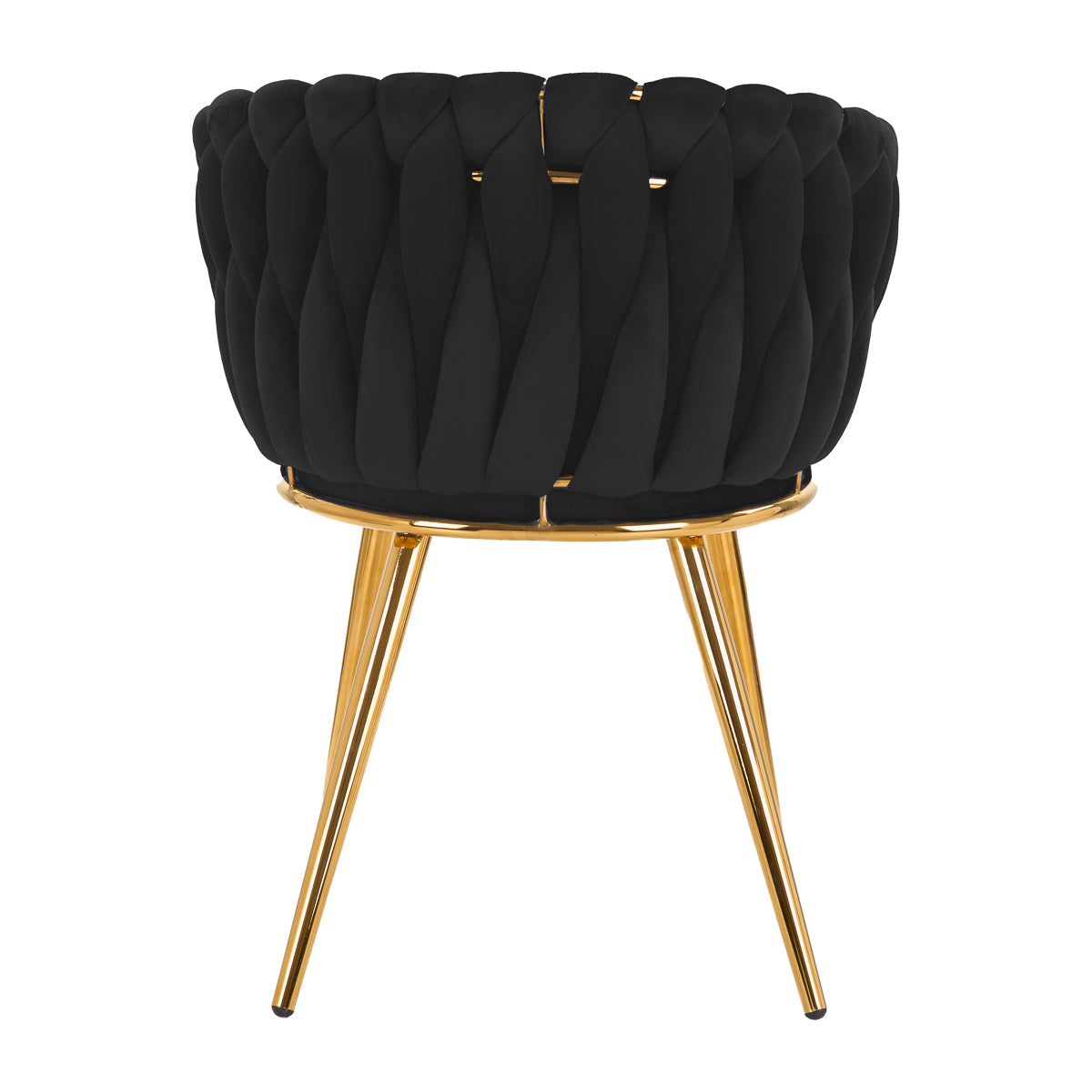 4Rico QS-GW06G Velvet Salon Reception Chair Black - close-up of the upholstery and adjustment details