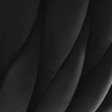 4Rico QS-GW06G Velvet Salon Reception Chair Black - close-up of the upholstery and construction details