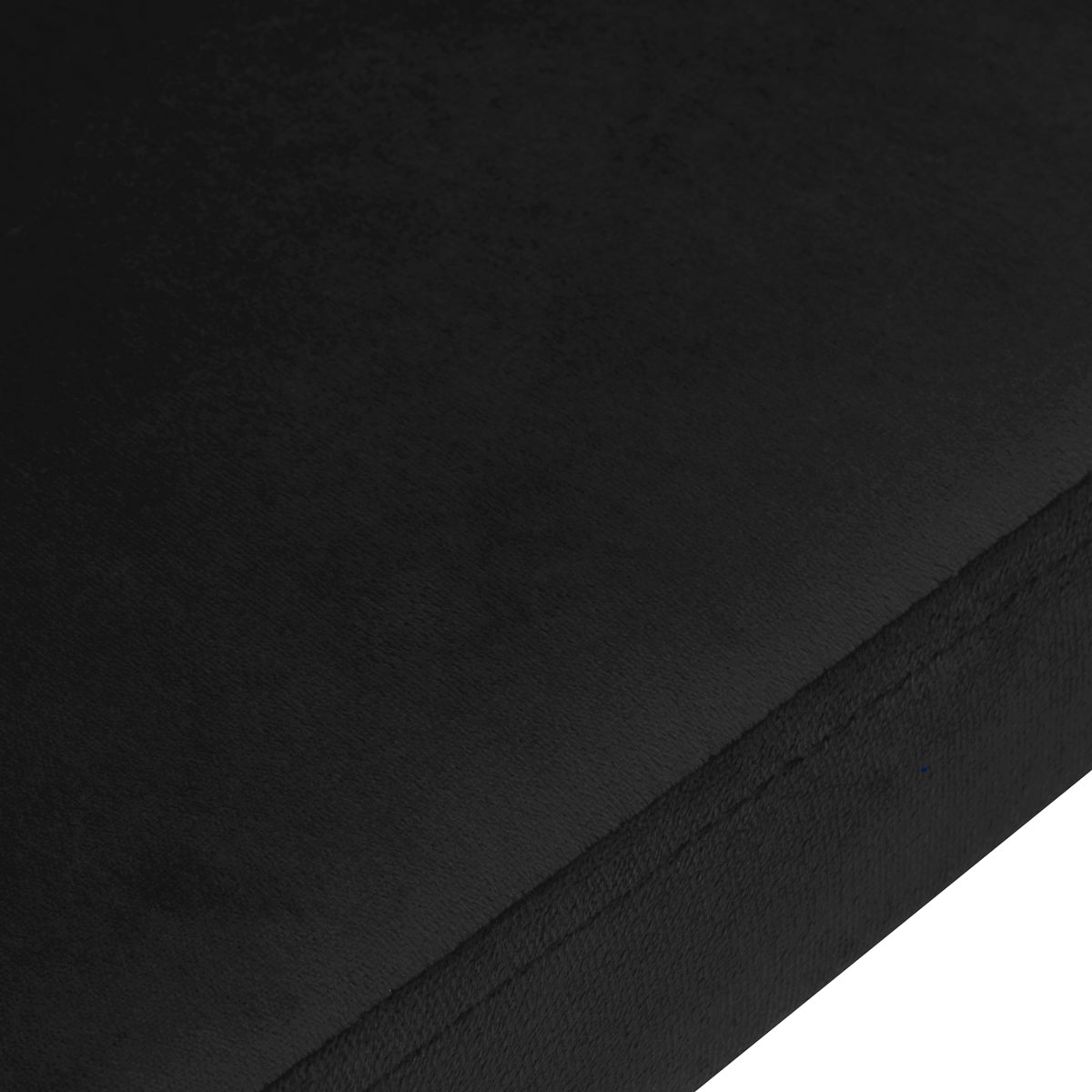4Rico QS-GW06G Velvet Salon Reception Chair Black - close-up of the upholstery and construction details