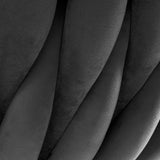 4Rico QS-GW06G Velvet Salon Reception Chair Grey - close-up of the upholstery and construction details