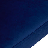 4Rico QS-GW06G Velvet Salon Reception Chair Navy Blue - close-up of the upholstery and construction details