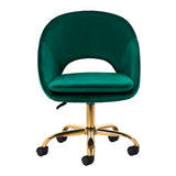 4Rico QS-MF18G Swivel Chair Green - full product view on a white background