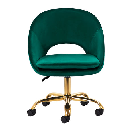 4Rico QS-MF18G Swivel Chair Green - full product view on a white background