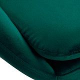 4Rico QS-MF18G Swivel Chair Green - close-up of the upholstery and construction details