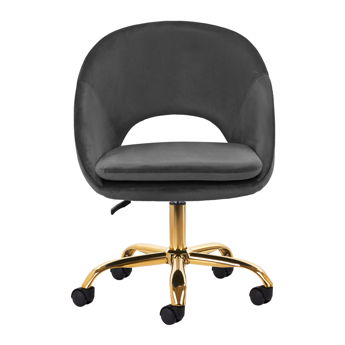 4Rico QS-MF18G Swivel Chair Grey - full product view on a white background