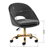 4Rico QS-MF18G Swivel Chair Grey - close-up of the upholstery and adjustment details