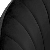 4Rico QS-OF212G Swivel Beauty Chair Black - close-up of the upholstery and construction details