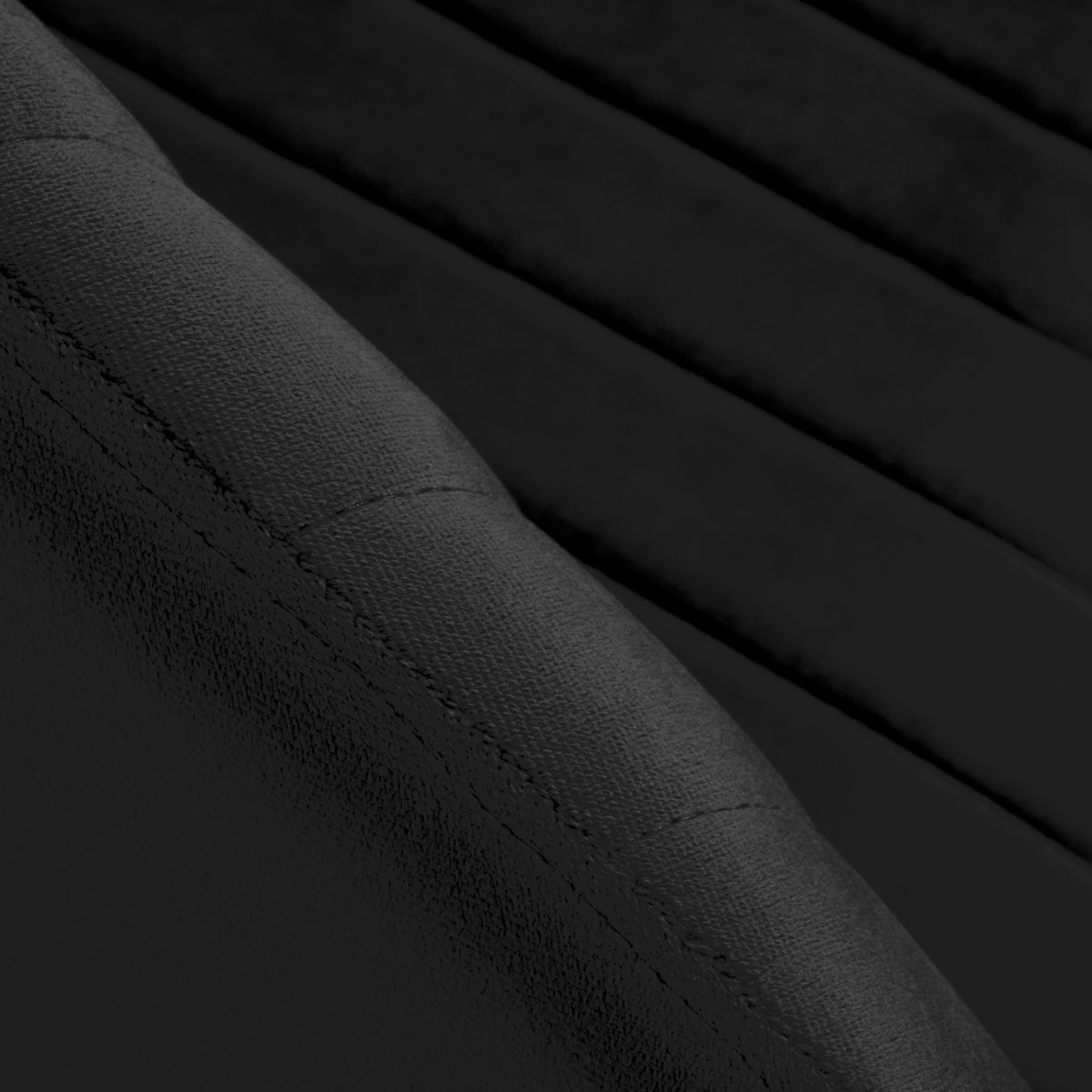 4Rico QS-OF212G Swivel Beauty Chair Black - close-up of the upholstery and construction details