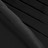 4Rico QS-OF212G Swivel Beauty Chair Black - close-up of the upholstery and construction details