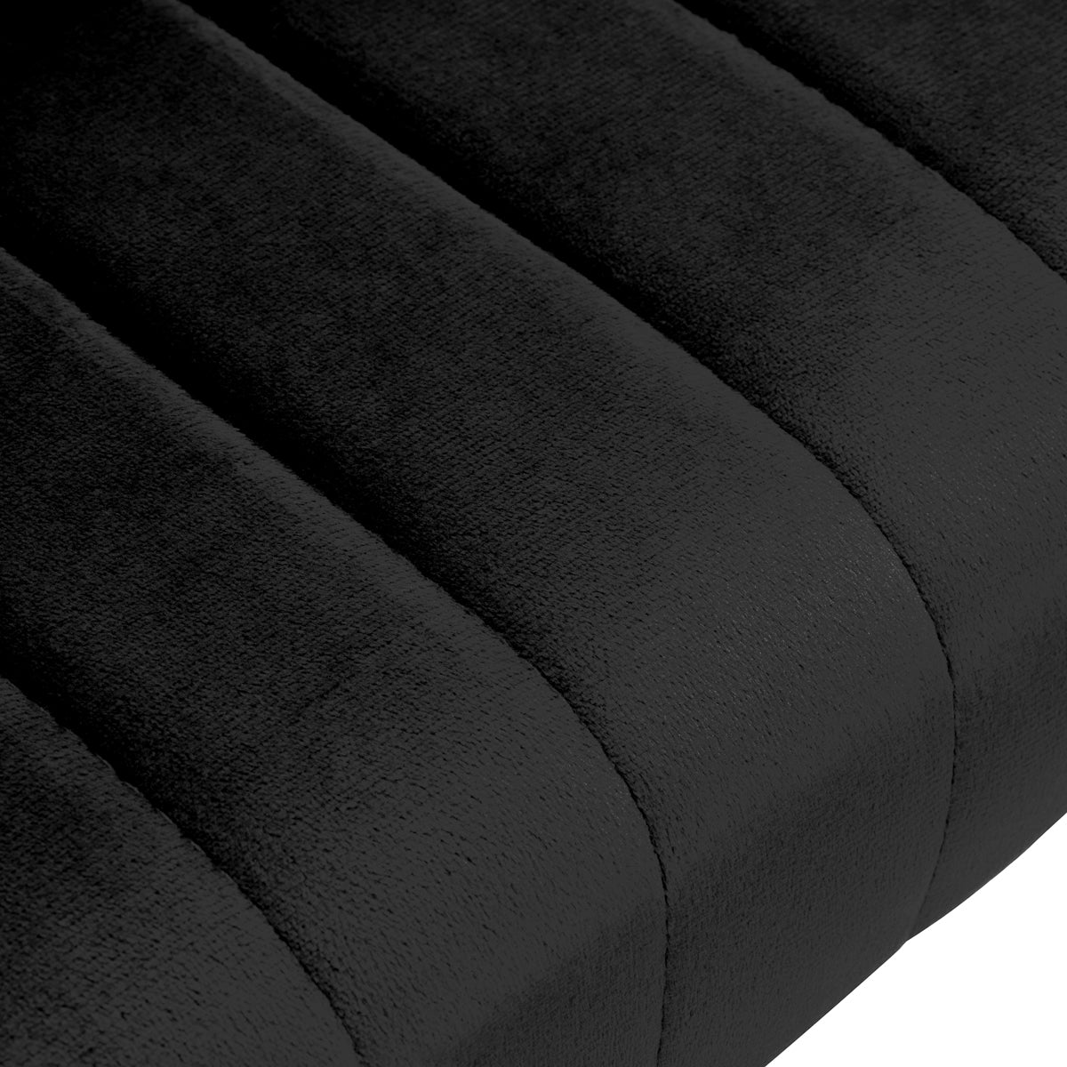 4Rico QS-OF212G Swivel Beauty Chair Black - close-up of the upholstery and construction details