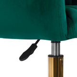 4Rico QS-OF212G Swivel Beauty Chair Green - displayed in a professional treatment-room setting