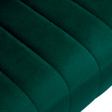 4Rico QS-OF212G Swivel Beauty Chair Green - close-up of the upholstery and construction details