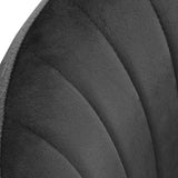 4Rico QS-OF212G Swivel Beauty Chair Grey - close-up of the upholstery and construction details