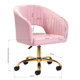 4Rico QS-OF212G Swivel Beauty Chair Pink - dimensions