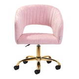 4Rico QS-OF212G Swivel Beauty Chair Pink - front view
