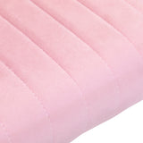 Close-up of 4Rico Swivel Chair QS-OF212G Pink seat upholstery, showcasing soft ribbed pink fabric texture.