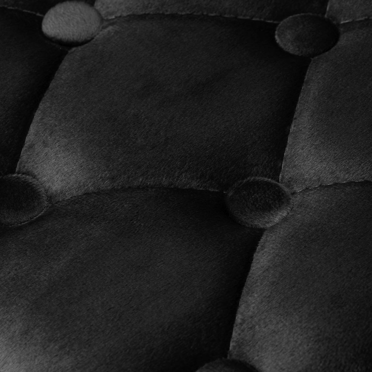 4Rico QS-OF213G Salon Chair Black - close-up of the upholstery and construction details