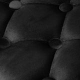 4Rico QS-OF213G Salon Chair Black - close-up of the upholstery and construction details