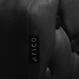 4Rico QS-OF213G Salon Chair Black - close-up of the upholstery and construction details