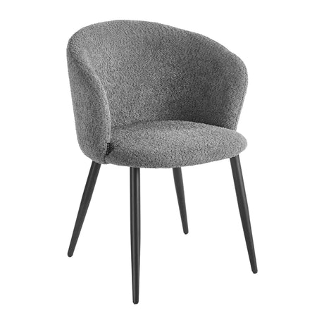 4Rico Verso Reception Chair Grey - full product view at an angle on a white background