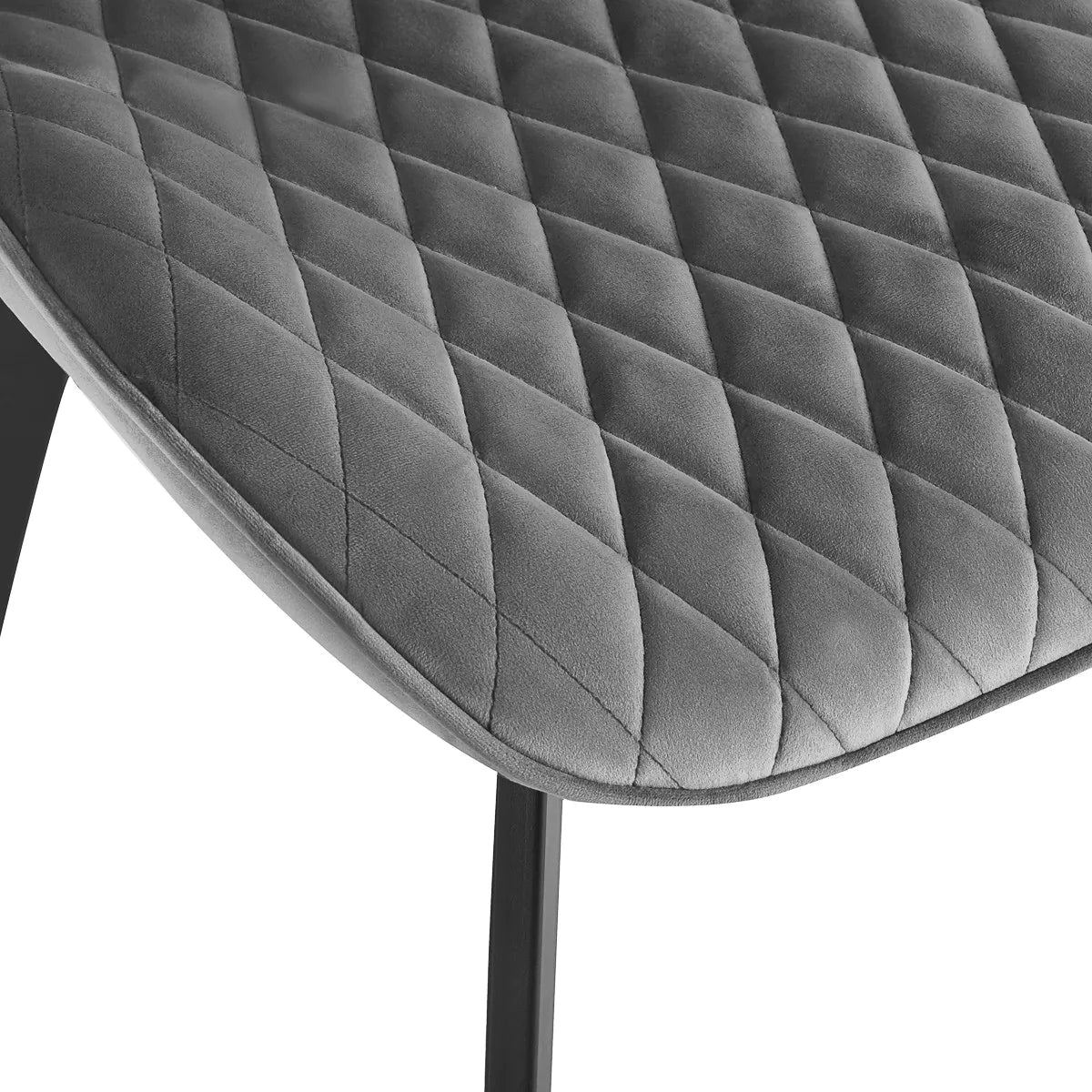 4Rico Vetro Quilted Chair Grey With Black Legs - displayed in a professional treatment-room setting