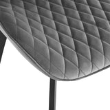 4Rico Vetro Quilted Chair Grey With Black Legs - displayed in a professional treatment-room setting