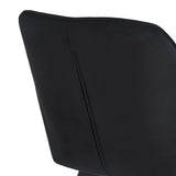 4Rico Vetro Quilted Reception Chair Black With Black Legs - displayed in a professional treatment-room setting