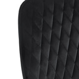 4Rico Vetro Quilted Reception Chair Black With Black Legs - displayed in a professional treatment-room setting