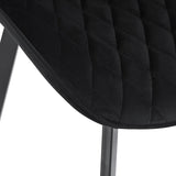 4Rico Vetro Quilted Reception Chair Black With Black Legs - displayed in a professional treatment-room setting