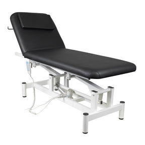 ActiveShop 079 1-Motor Electric Massage Bed Black - full product view at an angle on a white background