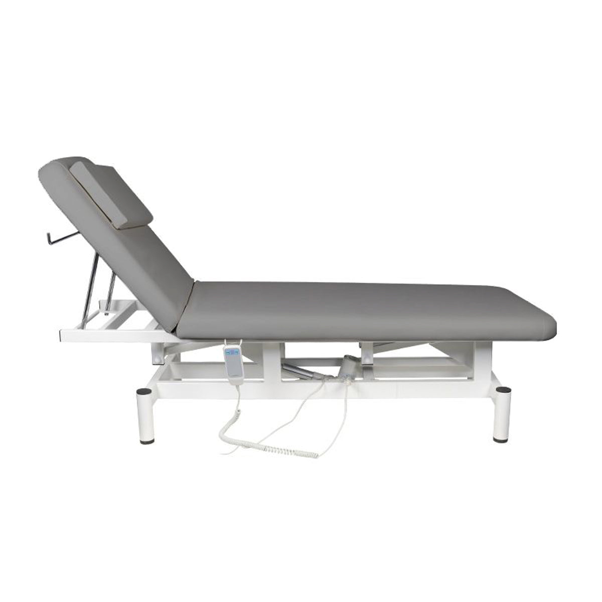 ActiveShop 079 1-Motor Electric Massage Bed Grey - full product view on a white background