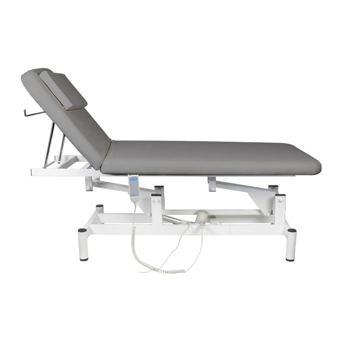 ActiveShop 079 1-Motor Electric Massage Bed Grey - full product view on a white background