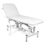 ActiveShop 079 1-Motor Electric Massage Bed White - full product view at an angle on a white background