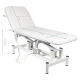 ActiveShop 079 1-Motor Electric Massage Bed White - full product view on a white background