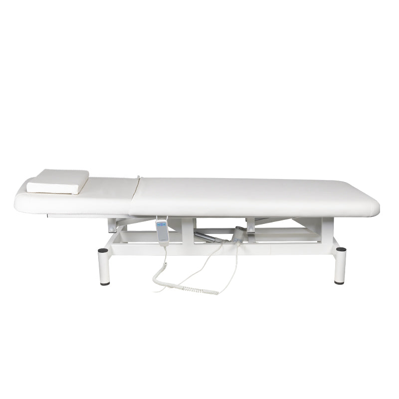 ActiveShop 079 1-Motor Electric Massage Bed White - full product view on a white background