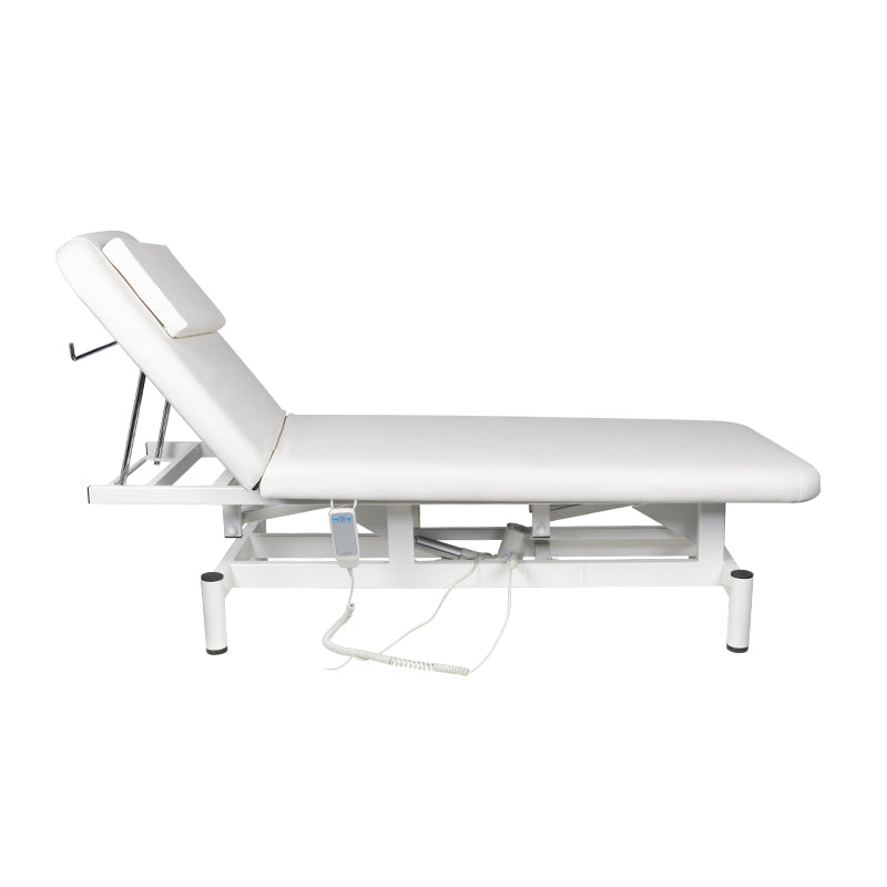 ActiveShop 079 1-Motor Electric Massage Bed White - full product view on a white background