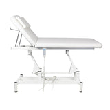 ActiveShop 079 1-Motor Electric Massage Bed White - full product view on a white background