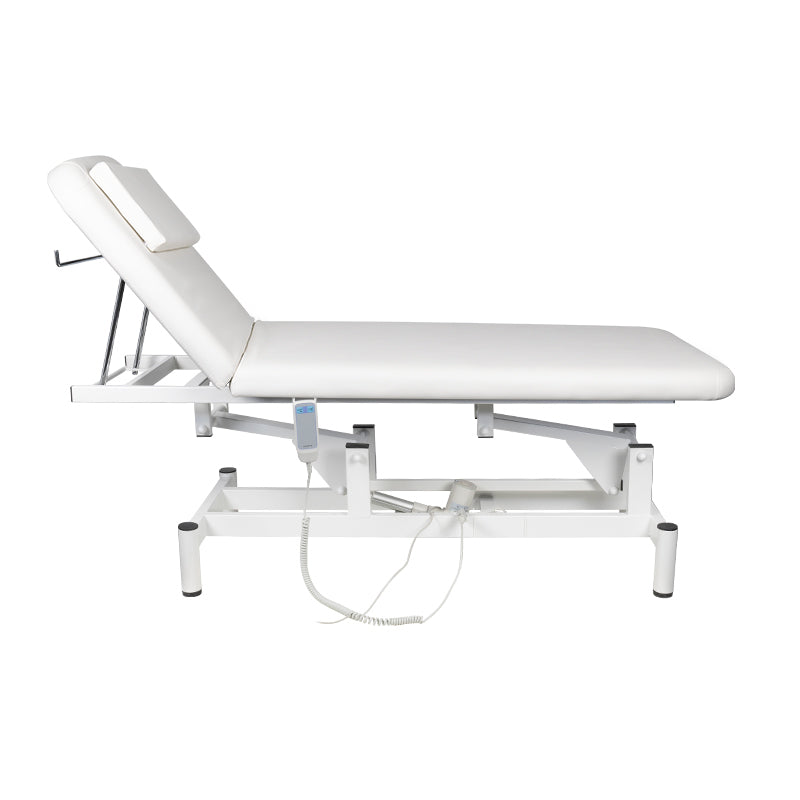 ActiveShop 079 1-Motor Electric Massage Bed White - full product view on a white background