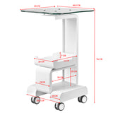ActiveShop 082 Beauty Trolley For Salon Devices - dimensions and measurements shown