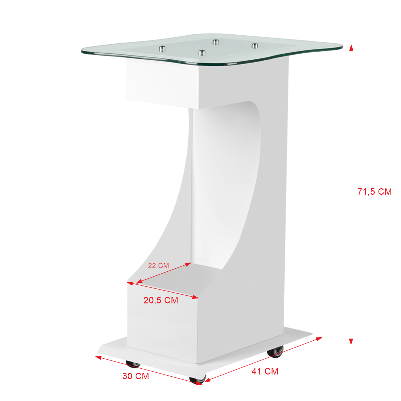 ActiveShop 083 Beauty Trolley For Salon Devices - dimensions and measurements shown