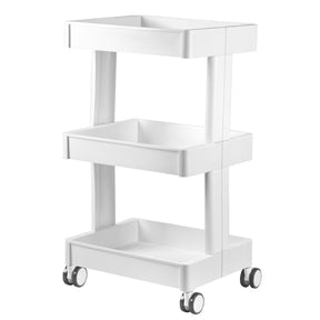 ActiveShop 084 Beauty Trolley White - front view showing the storage and construction details