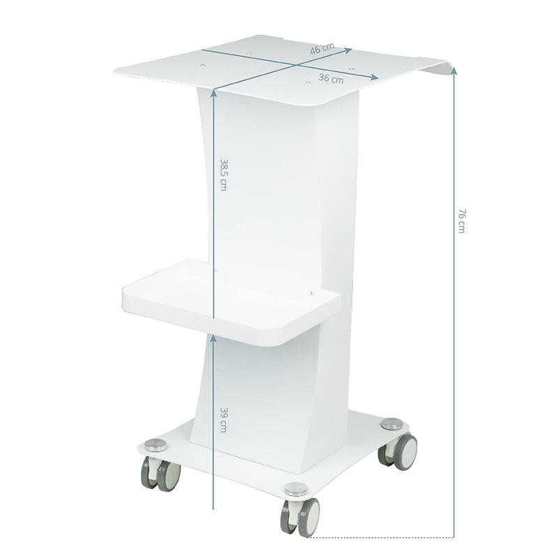 ActiveShop 091 Mobile Beauty Trolley For Salon Devices - front view showing the storage and construction details