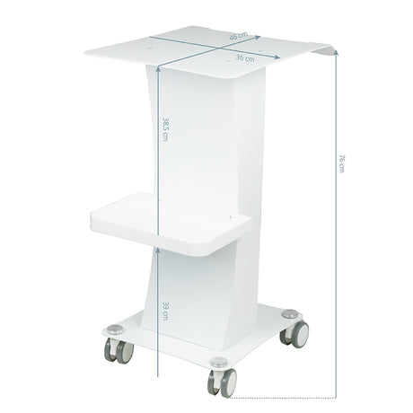 ActiveShop 091 Mobile Beauty Trolley For Salon Devices - front view showing the storage and construction details