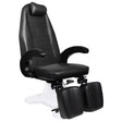 ActiveShop 112 Hydraulic Pedicure Bed Black - full product view at an angle on a white background