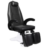 ActiveShop 112 Hydraulic Pedicure Bed Black - full product view at an angle on a white background
