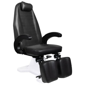 ActiveShop 112 Hydraulic Pedicure Bed Black - full product view at an angle on a white background