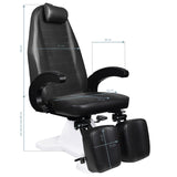 ActiveShop 112 Hydraulic Pedicure Bed Black - full product view on a white background