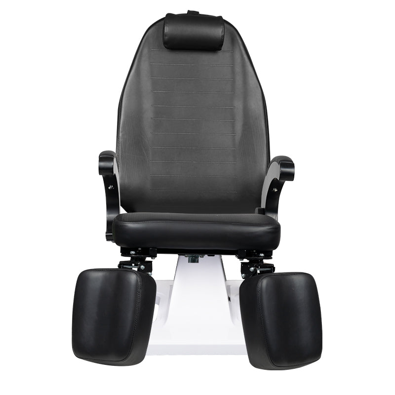 ActiveShop 112 Hydraulic Pedicure Bed Black - close-up of the upholstery and adjustment details