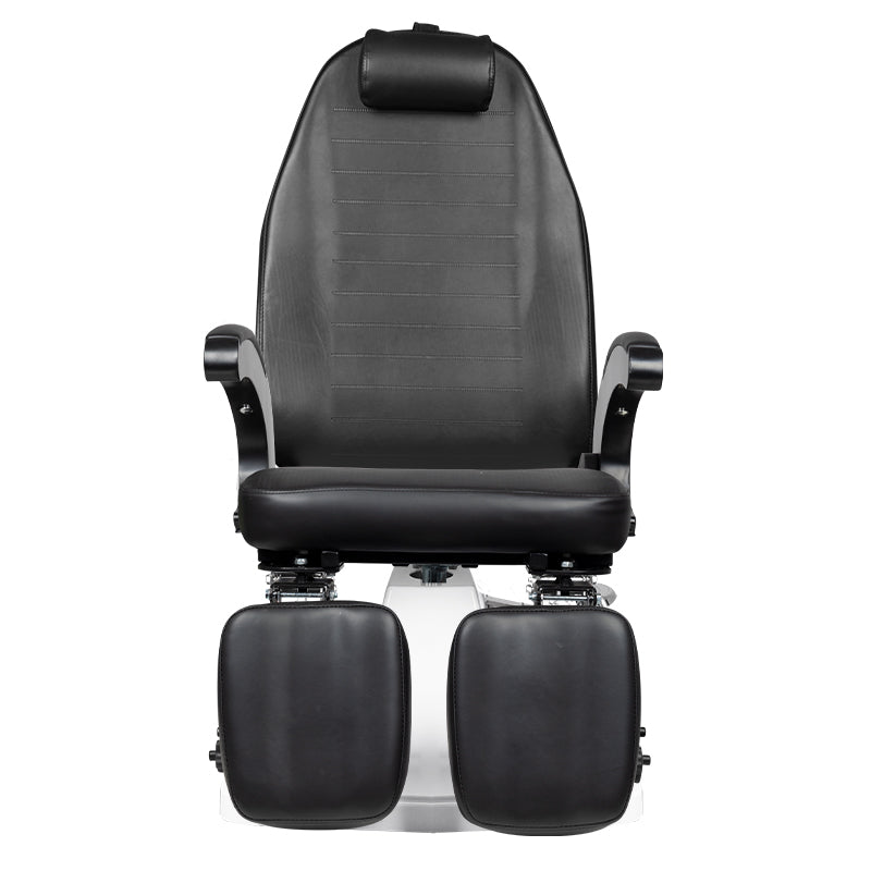 ActiveShop 112 Hydraulic Pedicure Bed Black - close-up of the upholstery and adjustment details