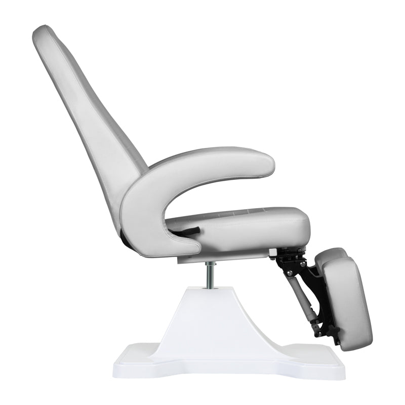 ActiveShop 112 Hydraulic Podiatry Chair Grey - close-up of the upholstery and adjustment details
